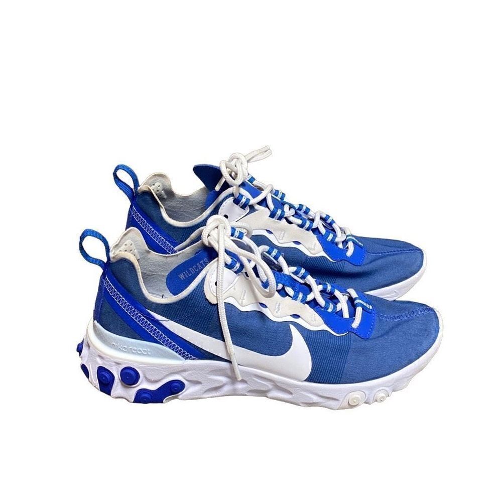 Nike Royal Blue Kentucky Wildcats React Element 55 Sneakers Size 6.5